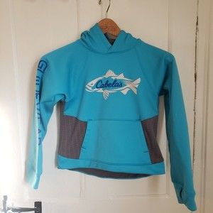 Cabela's Guidewear Sweatshirt - Aqua and Grey - Size Small